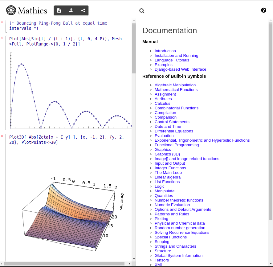 Mathics3 Django screenshot Mathics3-Django screenshot
